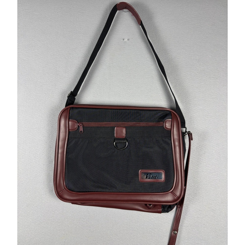 Vintage Verdi International Fifth Avenue Messenger Bag Laptop Briefcase Burgundy